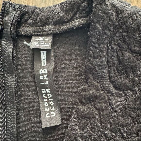 Design Lab Black Deep V-Neck Bodycon Dress S - Picture 5 of 6